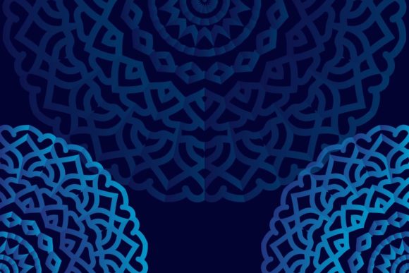 Blue Background Mandala Decorative