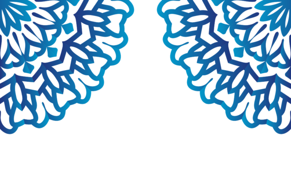 Blue Mandala Ornament Decorative Graphics