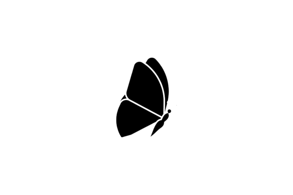 Butterfly Bright Decorative Black Icon: Graphics for Local Business Branding