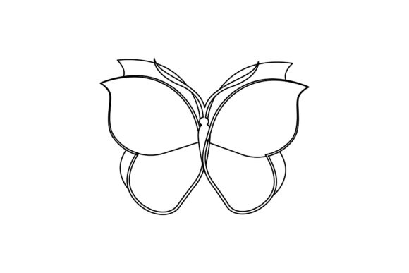 Butterfly Decorative Icon Line Style Graphics Freebies