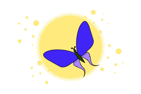 Butterfly Decorative Pattern Circle Art