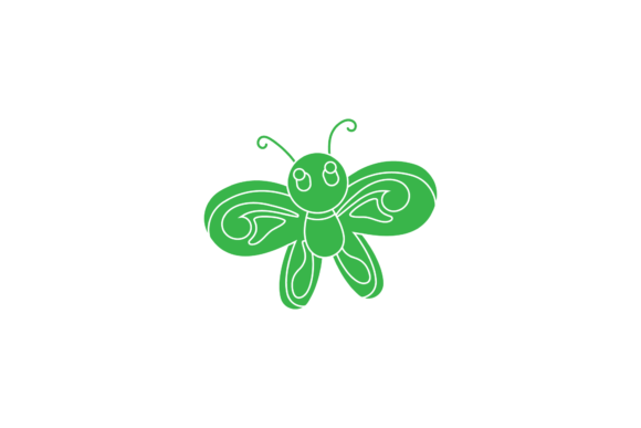 Butterfly Decorative Style Green Icon Graphics Freebies