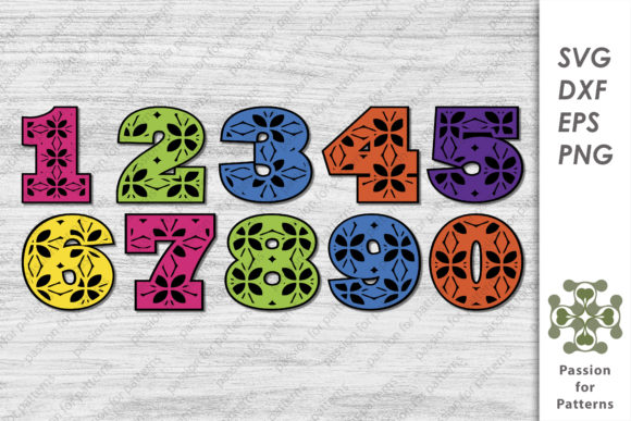 Cut File Decorative Numbers: Graphics for Crafts