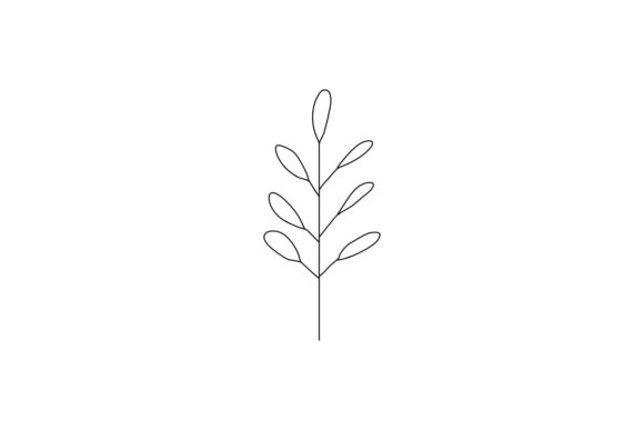 Decorative Beauty Elegant Foliage Line Graphics & Crafts