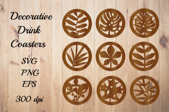 Decorative Drink Coasters SVG: Graphics & Crafts