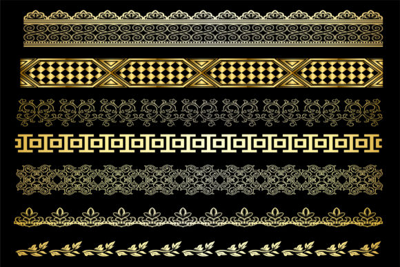 Decorative Line Art Frame: Graphics for Print Templates