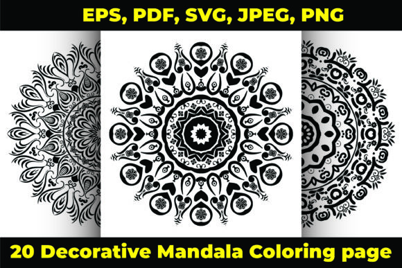 Decorative Mandala Coloring Page Graphics and Coloring Pages Amp