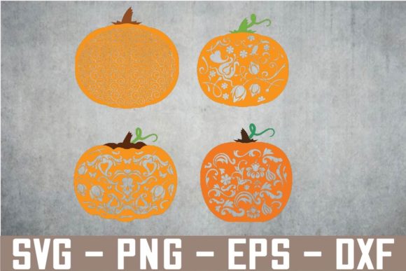 Decorative Pumpkin SVG Bundle for Graphic Templates