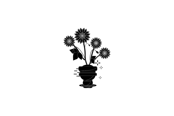 Flower Decorative Black Icon: Graphics and Icons for Creative Design