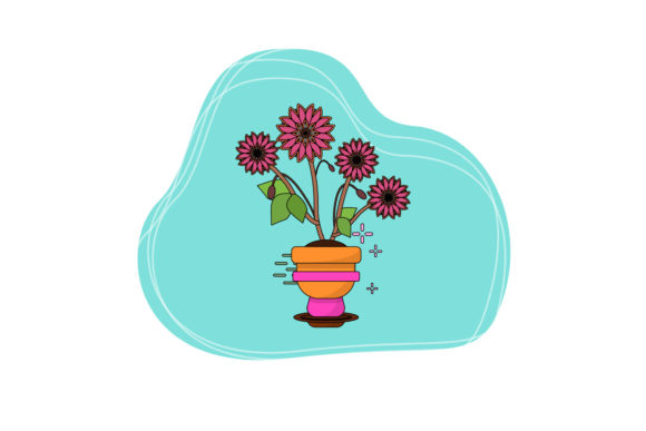 Flower Decorative Shape Background: Graphics & Icons for Local Business