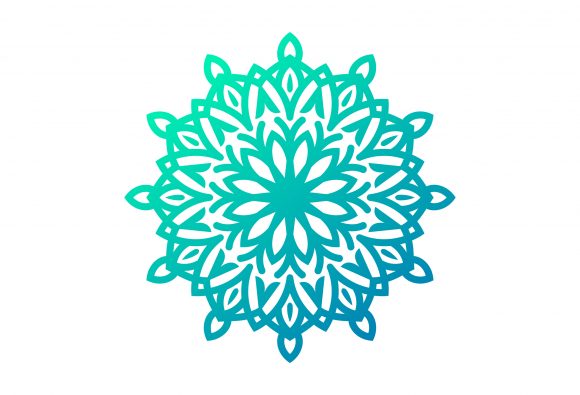 Flower Mandala Shape Decorative Logo