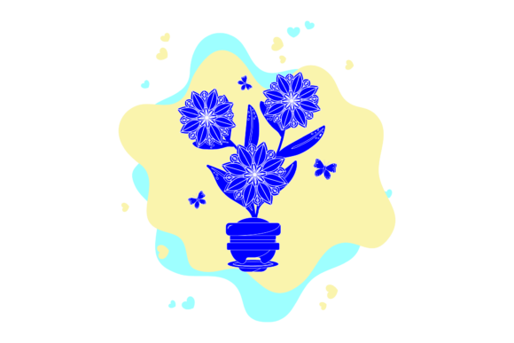 Flower Pot Decorative Cloud Bubble – Graphics & Freebies
