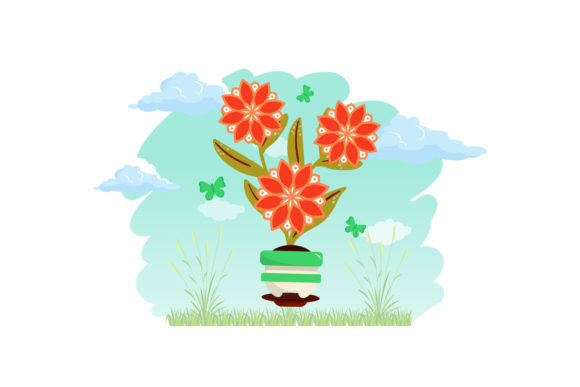 Flower Pot Decorative Sky Cloud