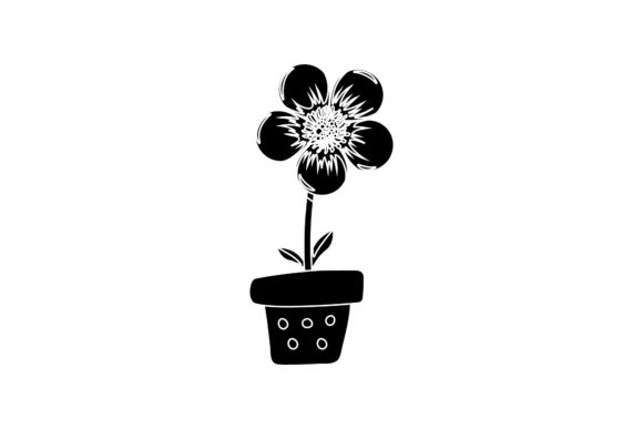 Flower's Beauty Decorative Black Icon