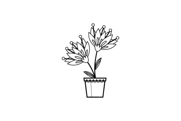 Flowers Home Decorative Outline
