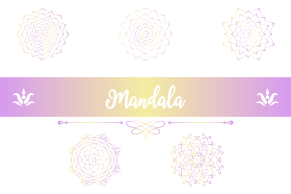 Mandala Gradient Decorative Pack: Graphics & Patterns for Crafters