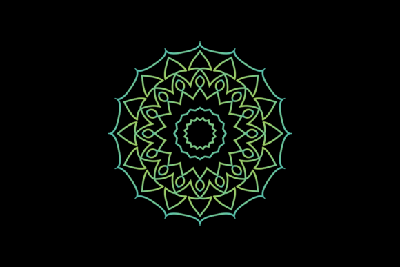 Mandala Ornament Gradient Decorative Graphics