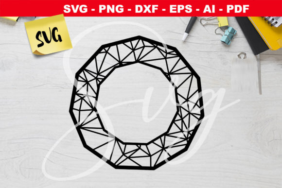 Polygons Decorative Frame Round Frame