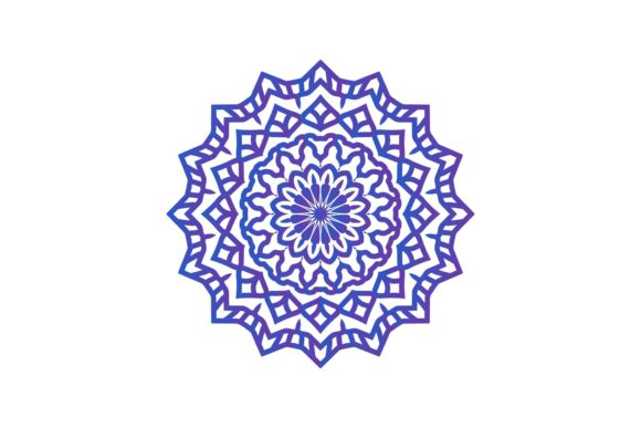 Purple Mandala Decorative Symbol