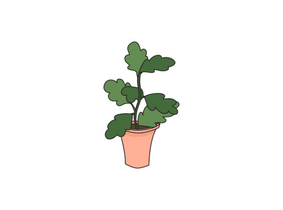 Spring Decorative Plant Fill Line Icon Graphics
